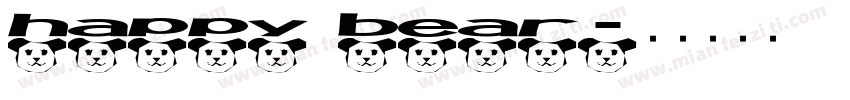 happy bear字体转换